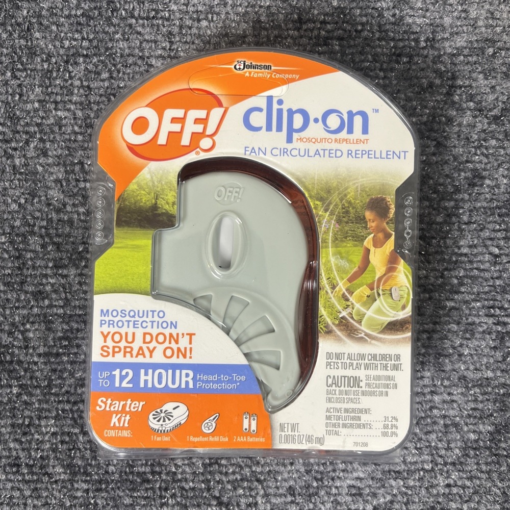 OFF! Clip-On Mosquito Repellent Fan Circulated Repellent Unopened NEW In PACKAGE